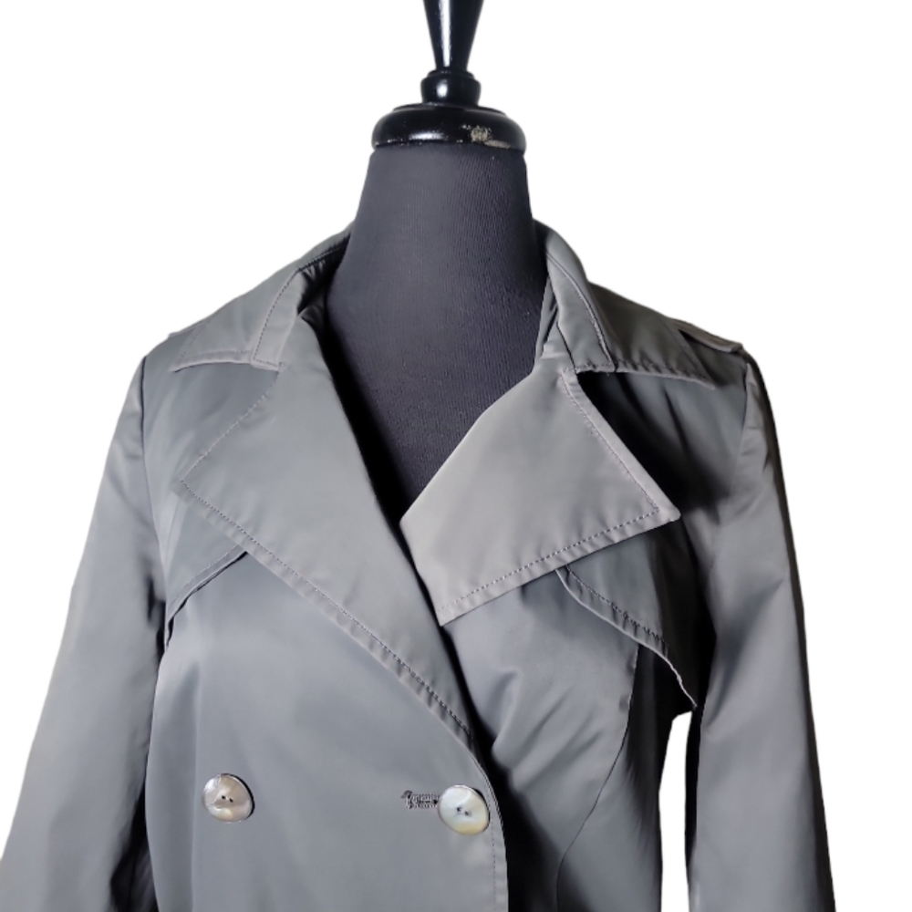 Mossimo Waterproof Double Breasted Gray Trench Co… - image 4